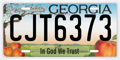 GA license plate CJT6373