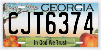 GA license plate CJT6374