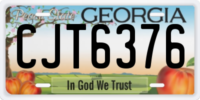 GA license plate CJT6376