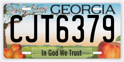 GA license plate CJT6379