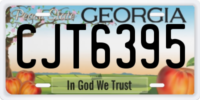 GA license plate CJT6395