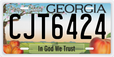GA license plate CJT6424
