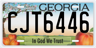 GA license plate CJT6446