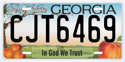 GA license plate CJT6469