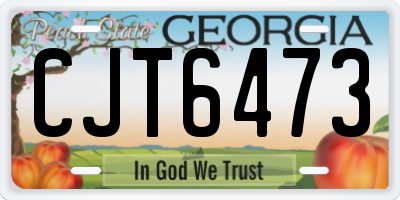 GA license plate CJT6473