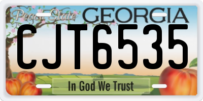 GA license plate CJT6535