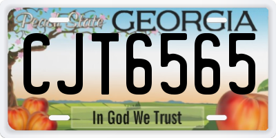 GA license plate CJT6565