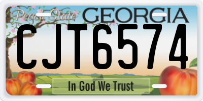 GA license plate CJT6574