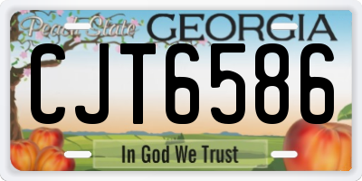 GA license plate CJT6586