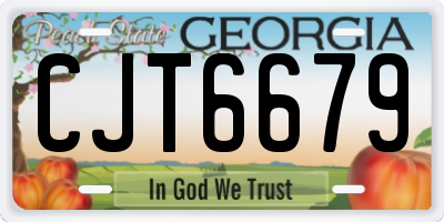 GA license plate CJT6679