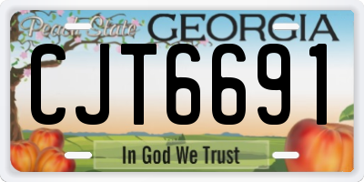 GA license plate CJT6691