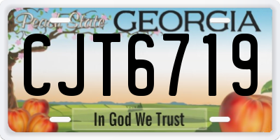 GA license plate CJT6719