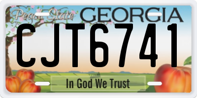 GA license plate CJT6741