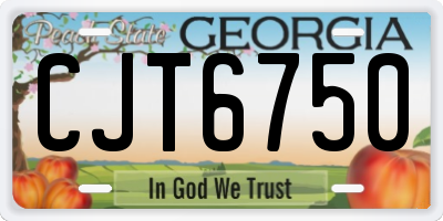 GA license plate CJT6750