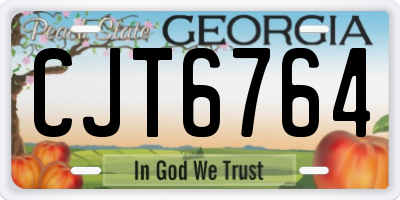 GA license plate CJT6764