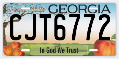 GA license plate CJT6772