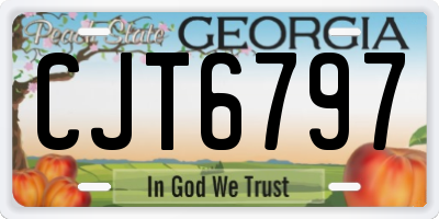 GA license plate CJT6797