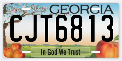 GA license plate CJT6813