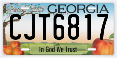 GA license plate CJT6817
