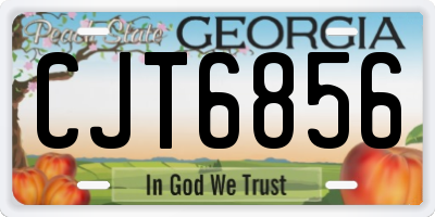 GA license plate CJT6856