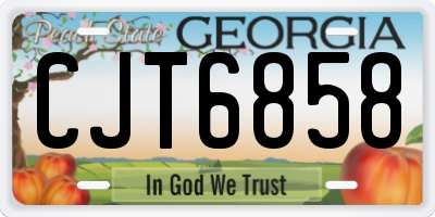 GA license plate CJT6858