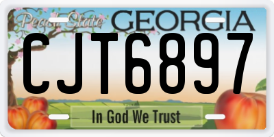 GA license plate CJT6897