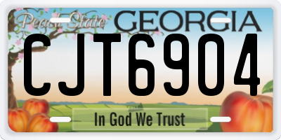 GA license plate CJT6904