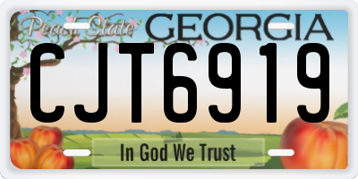 GA license plate CJT6919