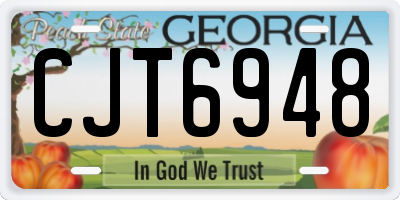 GA license plate CJT6948