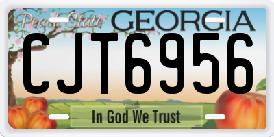 GA license plate CJT6956