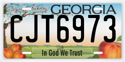 GA license plate CJT6973