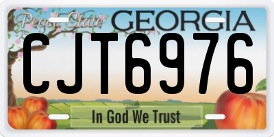 GA license plate CJT6976