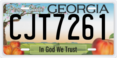 GA license plate CJT7261