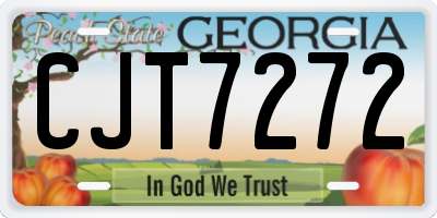 GA license plate CJT7272
