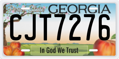 GA license plate CJT7276