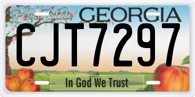 GA license plate CJT7297