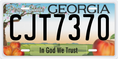 GA license plate CJT7370