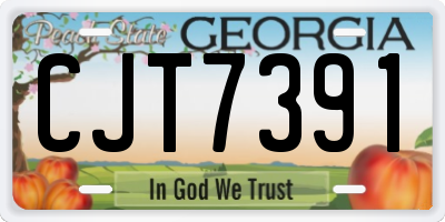 GA license plate CJT7391