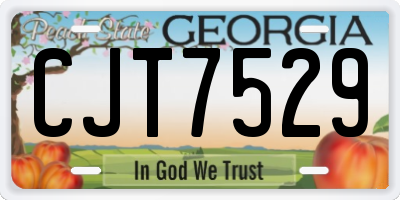 GA license plate CJT7529