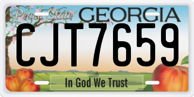 GA license plate CJT7659