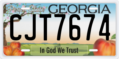 GA license plate CJT7674