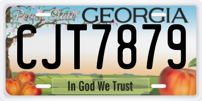 GA license plate CJT7879