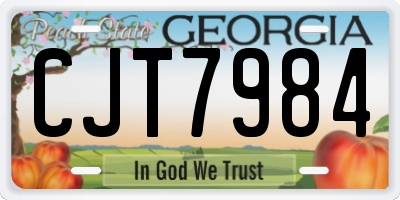 GA license plate CJT7984
