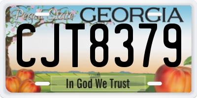 GA license plate CJT8379
