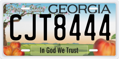 GA license plate CJT8444