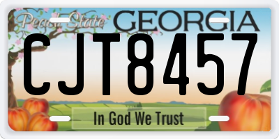 GA license plate CJT8457