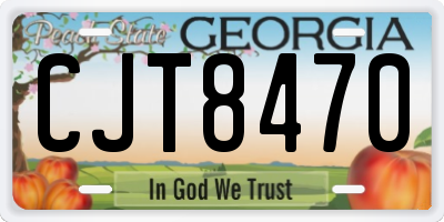 GA license plate CJT8470
