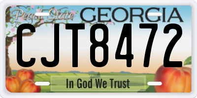 GA license plate CJT8472