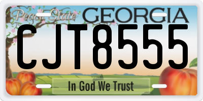 GA license plate CJT8555