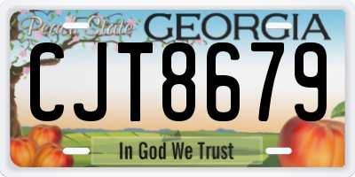 GA license plate CJT8679